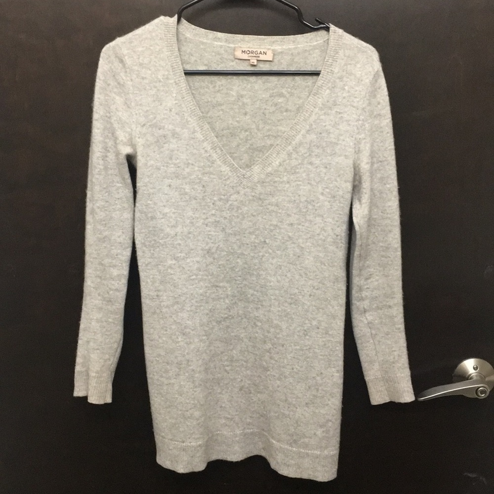 Morgan de Toi Grey Cashmere Sweater
